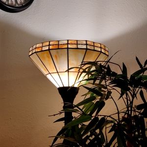 (2) Stained glass torchiere floor lamps!